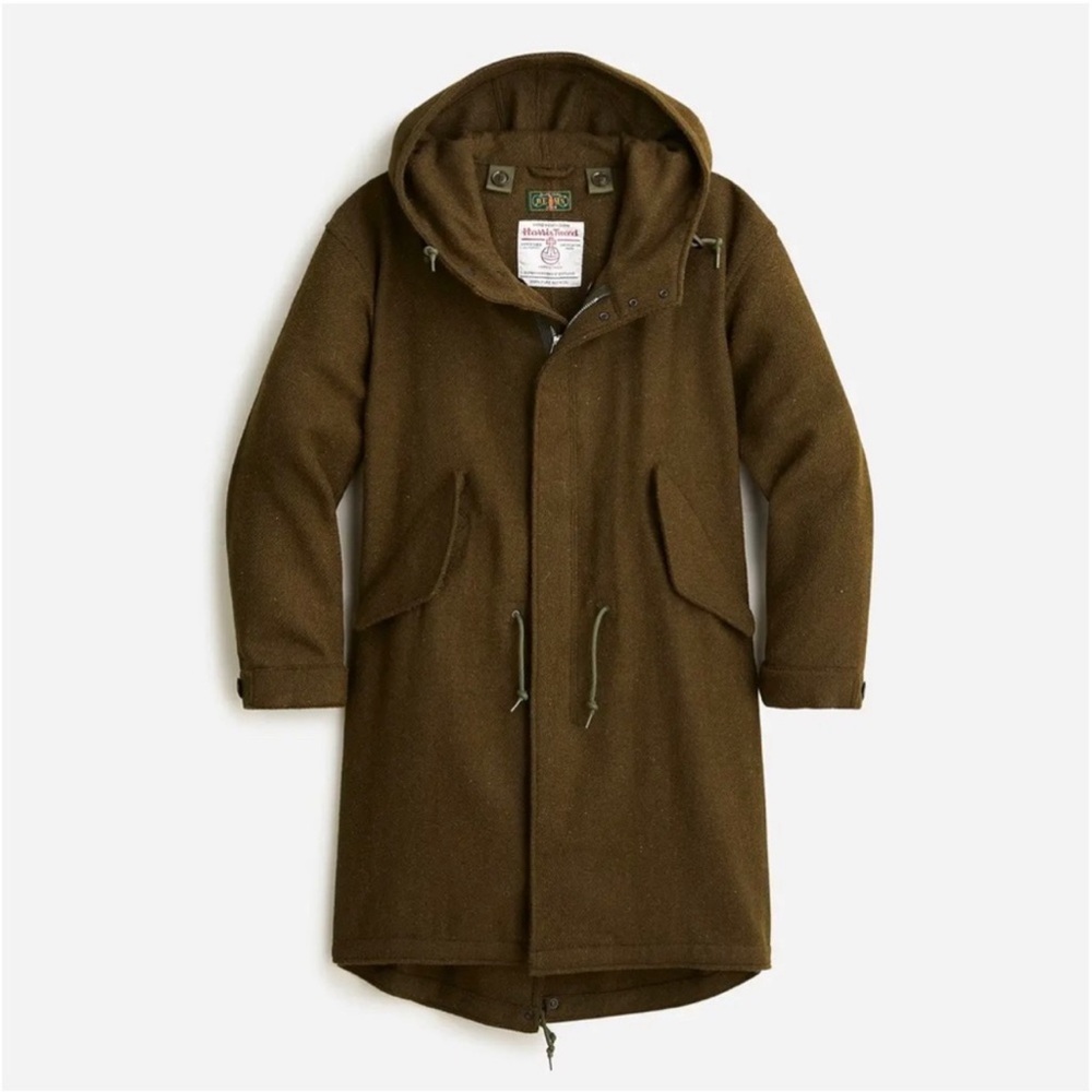 Beams x jcrew collab nwt mil tweed coat wool medium, 1198 retail
